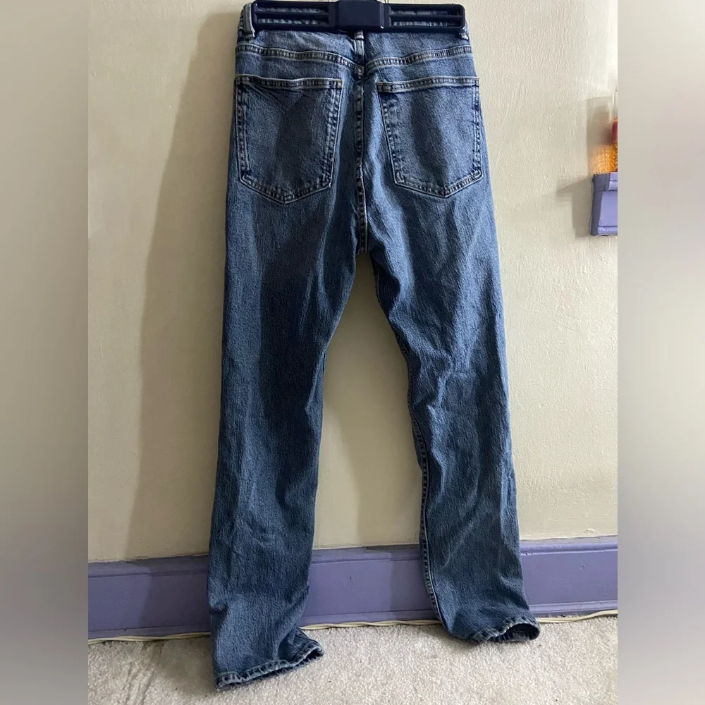 Zara Straight Leg High Rise Dark Jeans - Picture 7 of 7